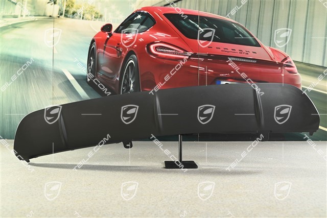 Blenda środkowa zderzaka tylnego, dolna, Panamera 4, czarna