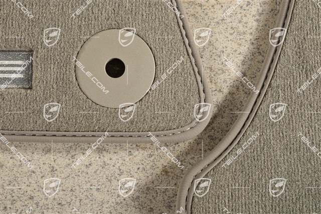 Fußmatten / Fussmattensatz, Velours, 4-Teilig, Platingrau