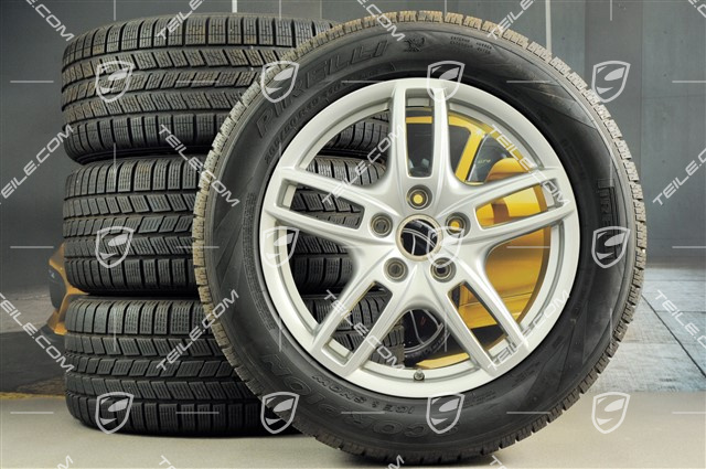19" Cayenne Turbo komplet kół zimowych, felgi 8,5 J x 19 ET59 + opony zimowe Pirelli 265/50 R19, z czujnikami ciśnienia RDK