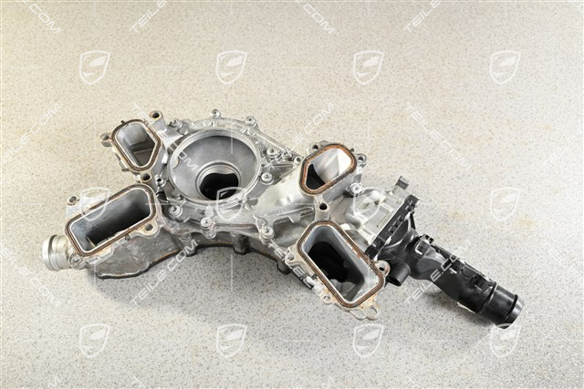 V8 Diesel, Kühlmittelreglergehäuse / Thermostatgehäuse mit Thermostateinsatz