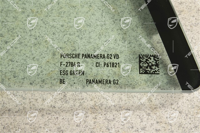 Szyba boczna drzwi przednich, Zielona szyba atermiczna, R