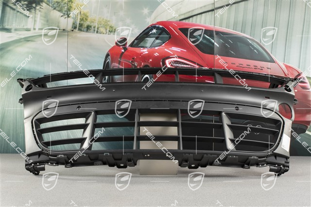 Front bumper, Aerokit centre ventilation grille with park assist, black matte