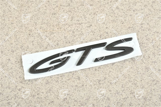 Badge Logo Emblem "GTS", Black matte