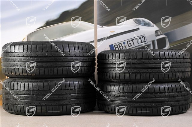 17" Komplet kół zimowych Cayman, przednie felgi 6,5J x 17 ET55 + tylne 8J x 17 ET40 + NOWE opony zimowe 205/55 R17 + 235/50 ZR17, bez czujników RDK