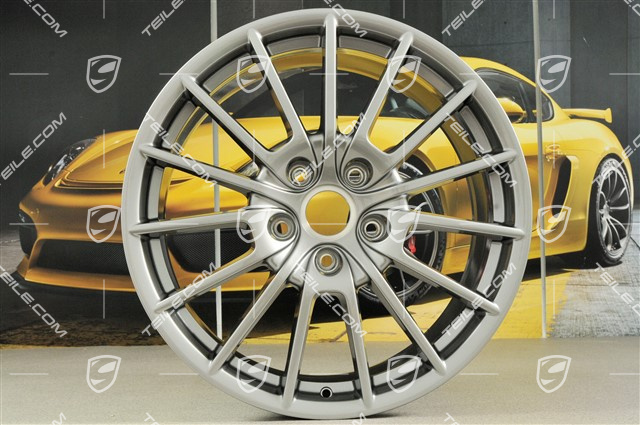 20" Komplet felg Panamera Sport, 9,5J x 20 ET65 + 11,5 J x 20 ET63, GT Silver metalik