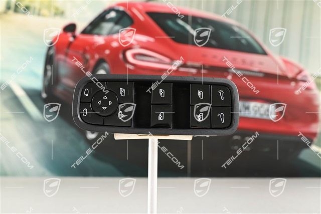 Fensterheber Schalter, Fahrerseite, Schwarz-hochglanz