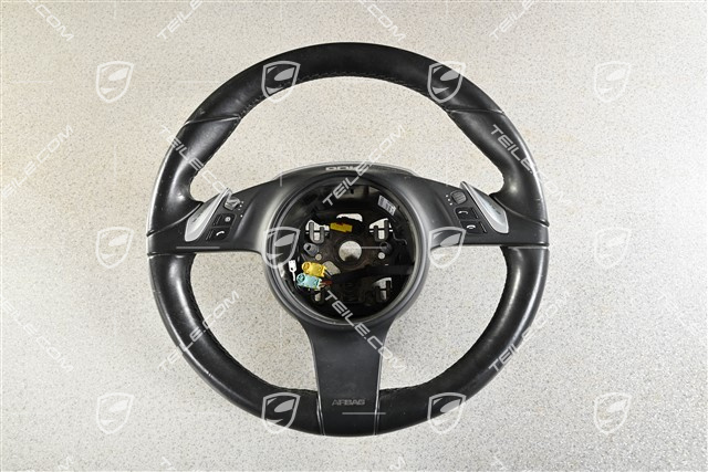 Multifunction steering wheel, black, sport chrono, (damaged leather)