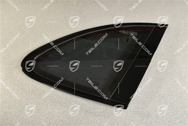 Seitenscheibe mit Zierleiste, mit Antenna, Aluminium-Paket Schwarz, getönt, R