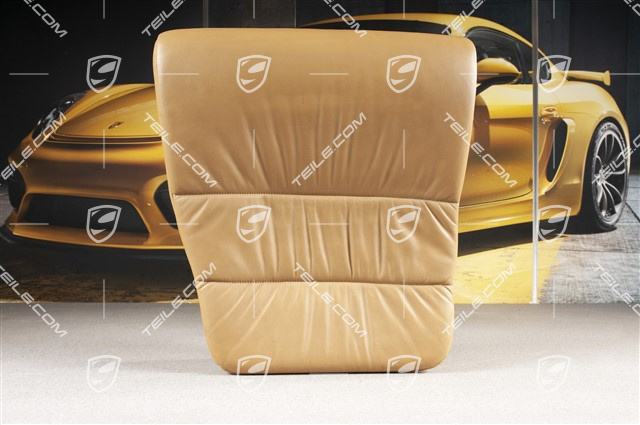 Back seat lower / cushion, Cabrio, Draped leather, Savanna beige, L