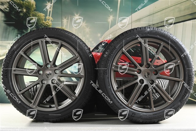 20-inch Panamera Turbo Winter wheel set, wheel rims 9,5J x 20 ET71 + 10,5J x 20 ET71 + Bridgestone winter tyres 275/40 R20 + 315/35 R20, Turbonit
