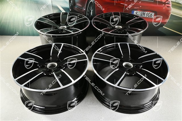 20" Komplet felg Carrera Sport, 8,5J x 20 ET49 + 11,5J x 20 ET56, czarny wysoki połysk