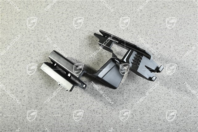 Air guide / duct, black matte, lower, R