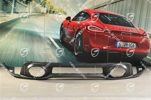 Rear bumper lower cover / diffuser, Turbo, Black matte