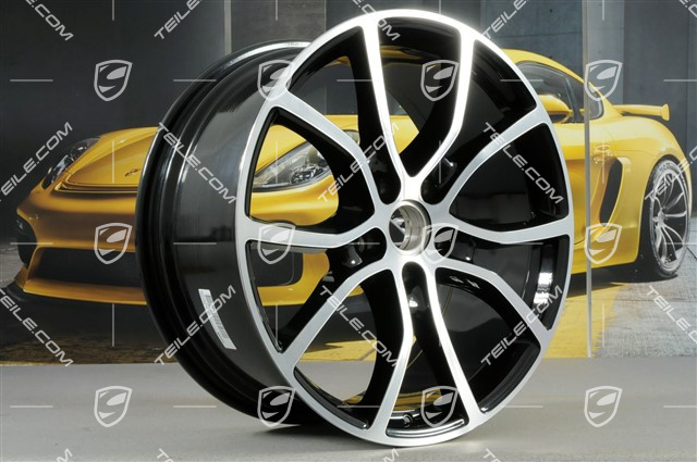 21-inch wheel rim Cayenne Exclusive Design, 9,5J x 21 ET46, Jet Black Metallic