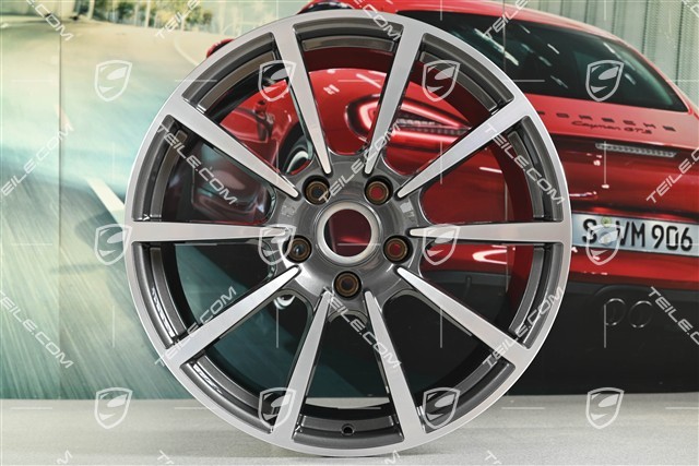 20" Felgensatz Carrera Classic, 8J x 20 ET57 + 10J x 20 ET45, Titan dunkel