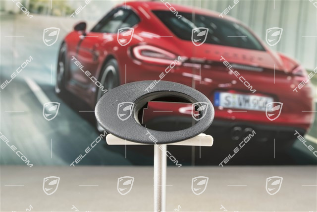 Rosette, Emergency light switch, Leather, Black