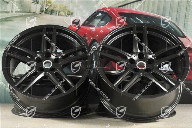 20" Felgensatz "Macan Turbo", 9J x 20 ET26 + 10J x 20 ET19, CMS, schwarz seidenmatt