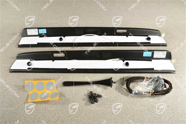 Blenden/Einstiegleisten, beleuchtet , Carbon "Carrera 4S", Satz L+R