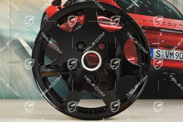 16" Felga Design 90, Carrera 2/4, 6J x 16 ET52,3, czarny wysoki połysk