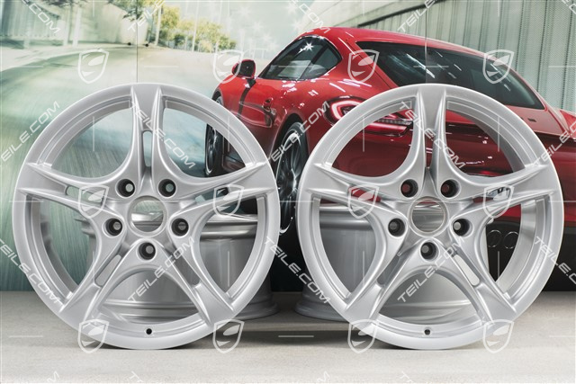 18" Komplet felg Cayman S II (Facelift), 8J x 18 ET57 + 9J x 18 ET43