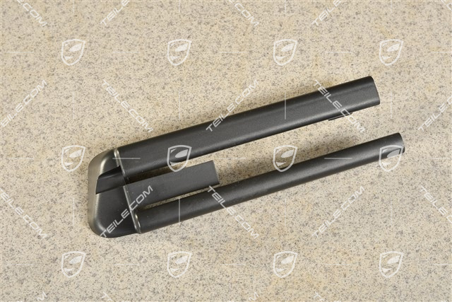 Front seat rail cover, rear, Black, R