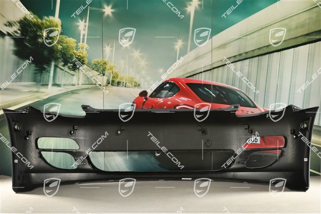 Front bumper, with holes for headlight washer system and PDC sensors, USA version