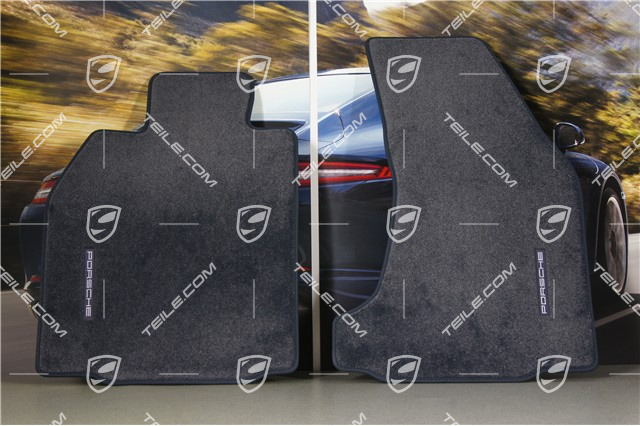 Dywaniki, komplet, cabrio/Targa z systemem BOSE, granatowe Seeblau