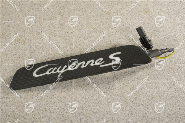 Osłona ozdobna progu, Carbon, Podświetlane, Cayenne S, Tylna, L