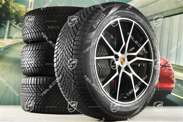 20-inch Cayenne S winter wheel set, rims 9J x 20 ET50 + 10,5J x 20 ET64 + NEW Pirelli winter tyres 255/55 R20 + 295/45 R20, with TPMS