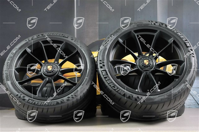 20+21" GT3 RS wheel set, rims: front 9,5J x 20 ET50 + rear 12,5J x 21 ET48 + Michelin Pilot Sport Cup 2 summer tyres: 265/35 R20 + 325/30 R21, black