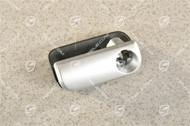 Glove compartment handle with Base plate in Black