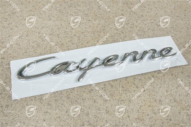 "Cayenne" lettering/logo, chrome