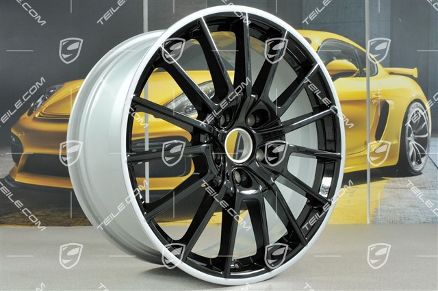 20" Felge Panamera Sport, 9,5J x 20 ET65, Felgenstern in Schwarz Hochglanz