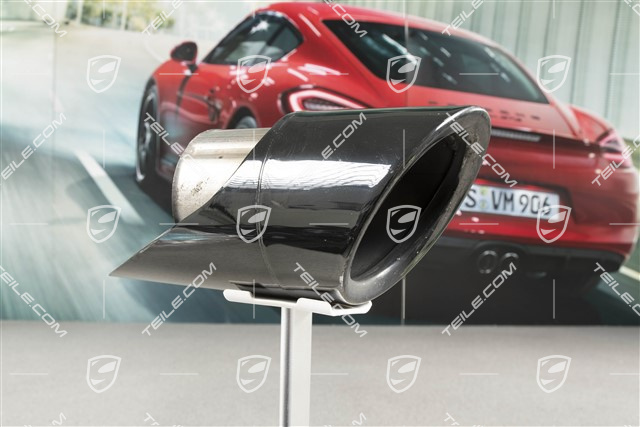 Końcówka sportowego układu wydechowego, Opcja 4-ry końcówki, zewnętrzna, czarna, L