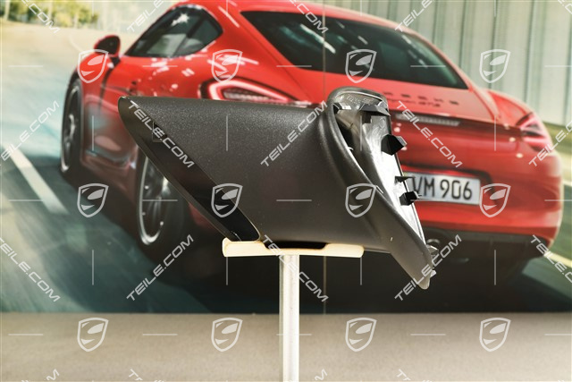 Aussenspiegel, Spiegelfuss, Abdeckkappe, Satinschwarz, RHD, R