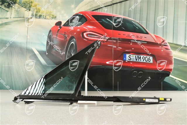 Szyba boczna drzwi przednich, trójkąt, Zielona szyba atermiczna, R