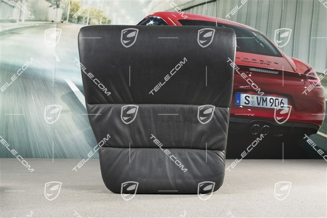 Notsitzkissen, Cabrio, Raffleder, Schwarz, L