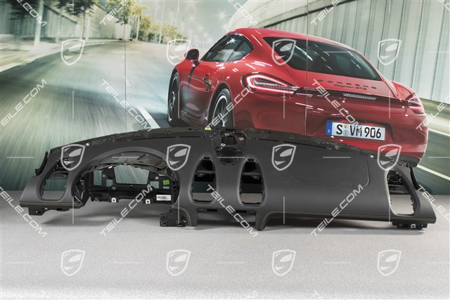 Dashboard, upper part, Leather Black / Luxor beige