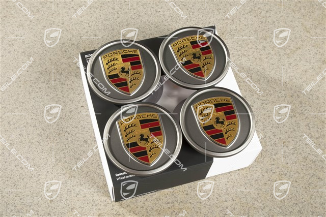 Wheel hub set (4 pcs.), Silk gloss Platinum/Silk gloss Platinum