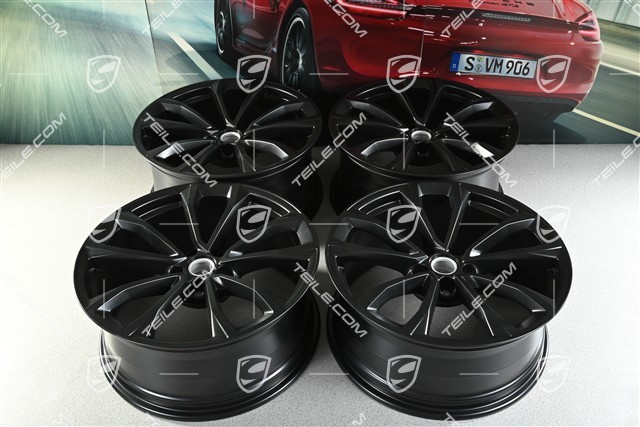 19" Felgensatz Macan Design, 8,5J x 19 ET21 + 9J x 19 ET21, schwarz seidenmatt