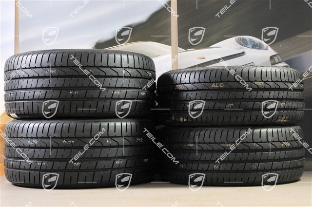 20-inch SportTechno summer wheel set, rims 8,5J x 20 ET57 + 10J x 20 ET50, NEW summer tires Pirelli 235/35 R20 + 265/35 R20, in black high gloss