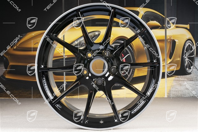 19-inch Boxster Spyder wheel set, special Black Edition model, 10J x 19 ET42 + 8,5J x 19 ET55