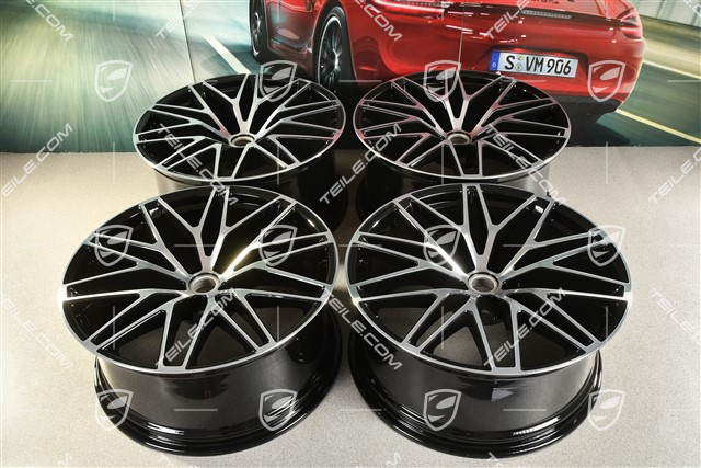 21-inch RS Spyder Design II, alloy wheels set, 9,5J x 21 ET27 + 10J x 21 ET19, black high gloss