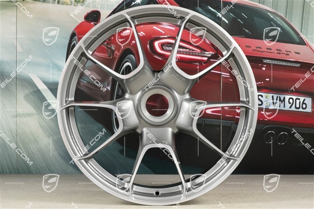 20-inch + 21-inch Turbo S Exclusive Design wheel rim set, 9,5J x 20 ET44 + 12J x 21 ET70, Platin Silver