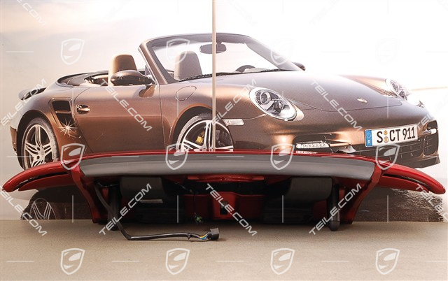 Turbo engine lid, incl. rear spoiler, CONVERTIBLE, complete