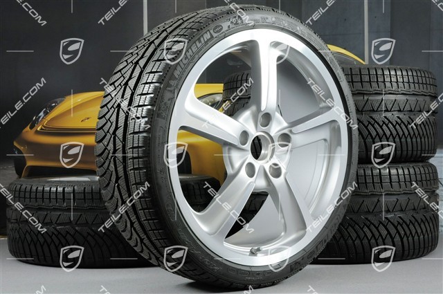 20-inch Cayman GT4 SportTechno winter wheels set, rims 8,5J x 20 ET57 + 10J x 20 ET50 + NEW Michelin winter tyres 235/35 R20 + 275/30 R20, with TPMS