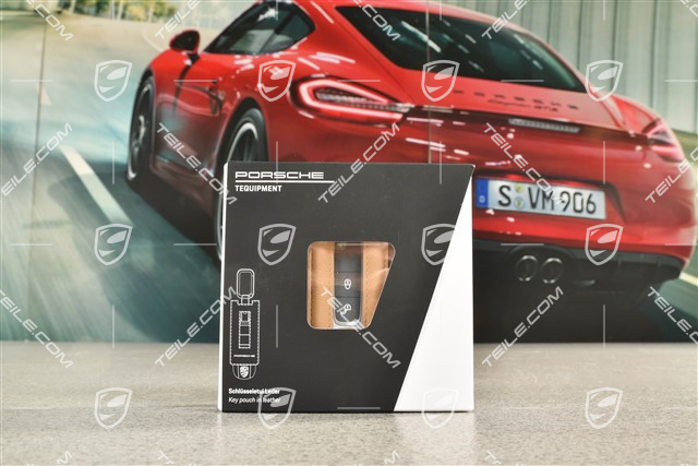 Schlüsseltasche Schlüsseletui aus Leder, Luxorbeige