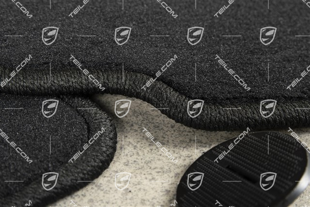 Komplet dywaników podłogowych, 2-częściowy (996 i 986), czarny, RHD