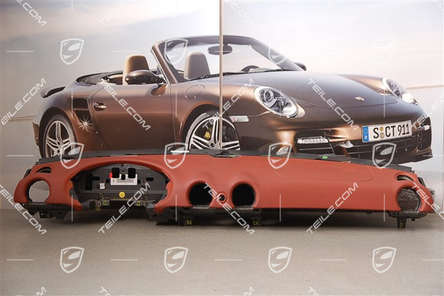 Dashboard, upper part, leather, terracotta