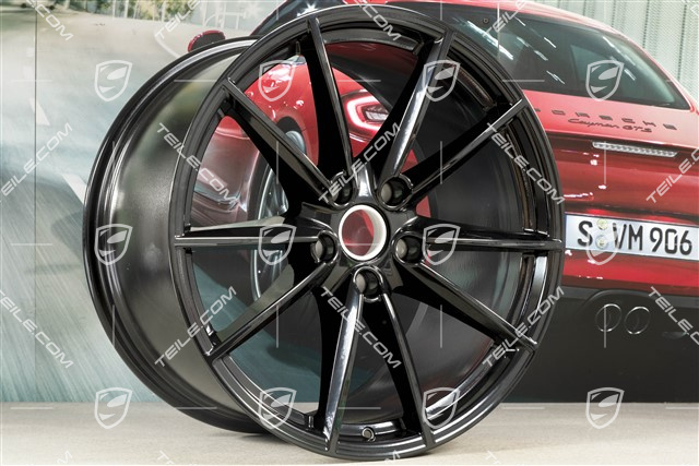 21" Felge Carrera S, 11,5 J x 21 ET67, Schwarz Hochglanz